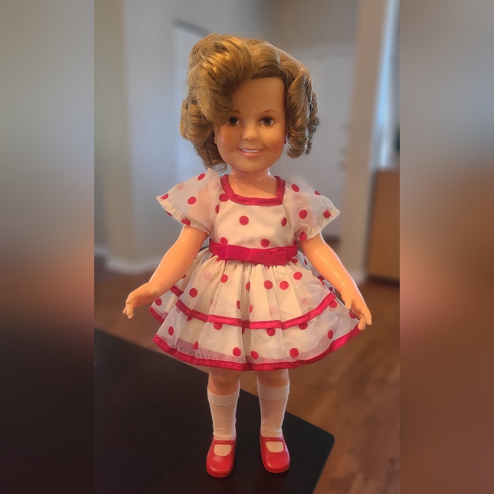 Shirley Temple 1972 Vintage IDEAL 16" Doll with Red Polka Dot Dress